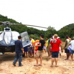 Helicóptero cedido para o Move Rio para ser feito o transporte dos itens comprados e doados